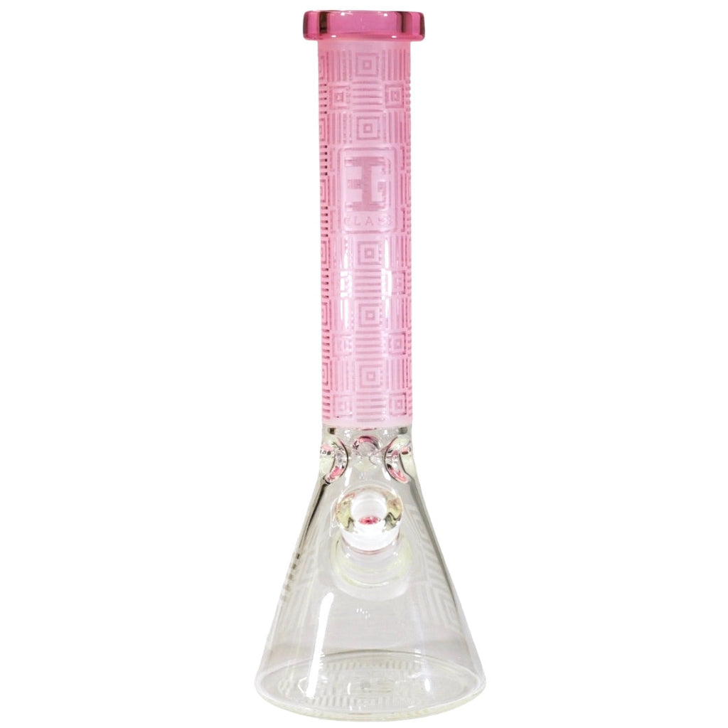 EG Glass Square Beaker Bong Pink