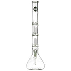 LA Pipes 20” 5mm Thick Double Showerhead Perc Beaker Bong