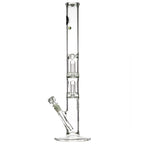LA Pipes 20” 5mm Thick Double Showerhead Straight Tube Bong