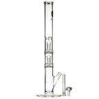 LA Pipes 20” 5mm Thick Double Showerhead Straight Tube Bong