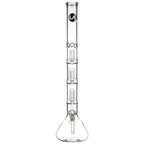 LA Pipes 24” 5mm Thick Triple Showerhead Perc Beaker Bong
