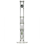 LA Pipes 20” 5mm Thick Double Showerhead Straight Tube Bong