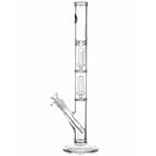 LA Pipes 14” Double Showerhead Perc Straight Tube Bong