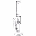 Pulsar Double Stereo Matrix Perc Bong Clear