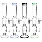 Pulsar 16.5” Double Stereo Matrix Perc Bong – Colors Vary