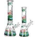 Pulsar Chillin Flamingos Beaker Bong