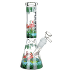Pulsar Chillin Flamingos Beaker Bong